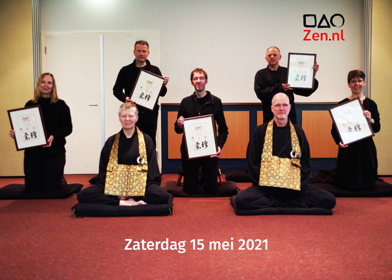 Zen.nl, Zen, meditatie, leren mediteren, sesshin, Floor Rikken, corona, opleiding tot zenleraar, diploma, Rients, osho, examen